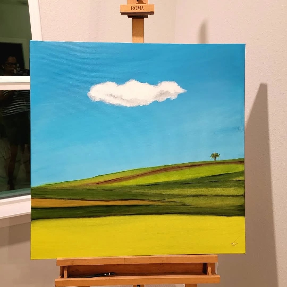 Roma Blue and Green Landscape Art